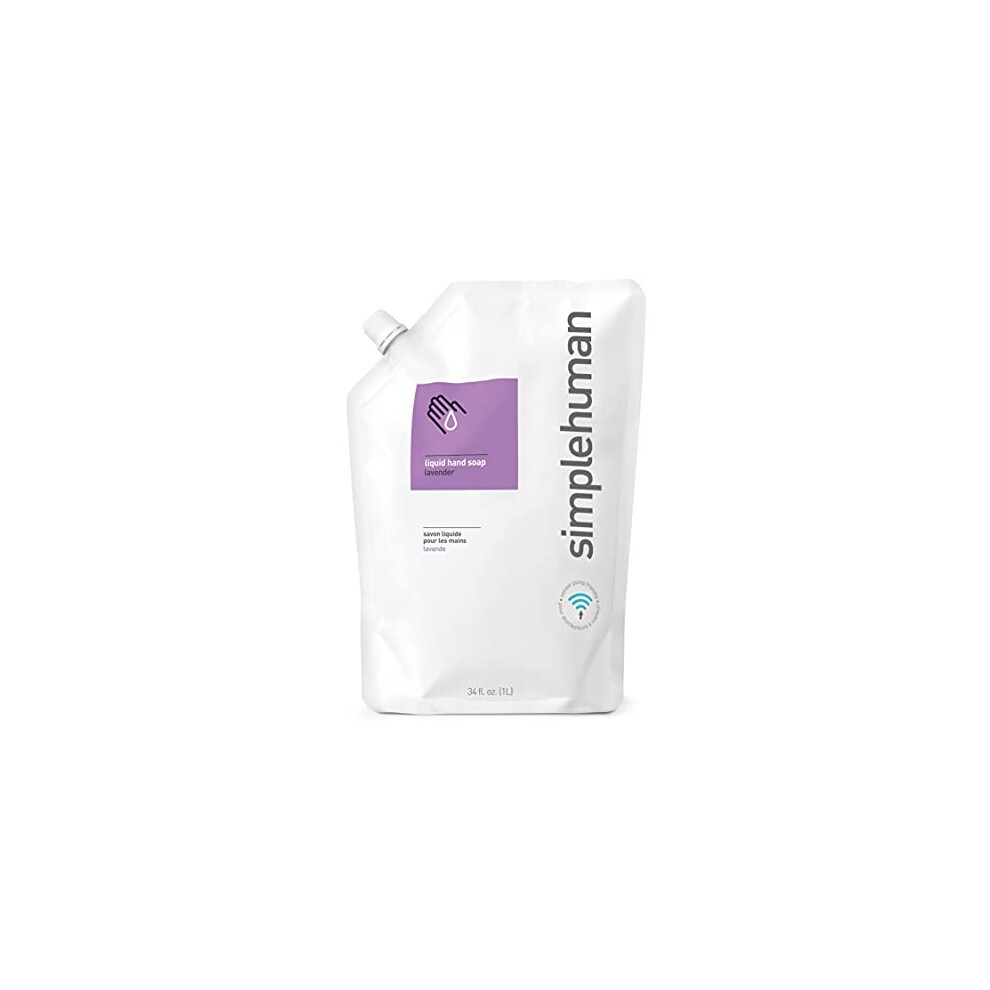 simplehuman Lavender Moisturizing Liquid Hand Soap Refill Pouch, 34 Fl