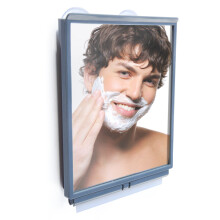 ToiletTree Products Beschlagfreier Dusch-/Badezimmerspiegel mit Abzieher und Reisetasche