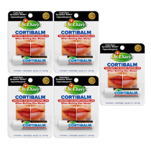 Dr. Dan's Cortibalm-5 pezzi- per labbra secche e screpolate- Balsamo labbra per labbra molto screpolate