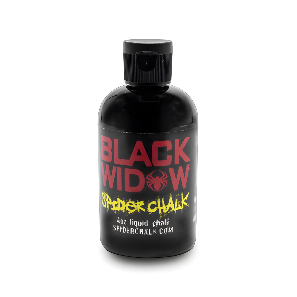 Spider Chalk Black Widow Liquid Chalk For Weightlifting  Powerlifting  Gym. Lab-Grade  Safe Ingredients  Made in the USA