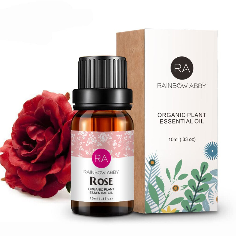 Rose Essential Oil 100% Pure Organic Rose Oil for Diffuser  Perfume  Massage  Aroma  Bath - 10ML