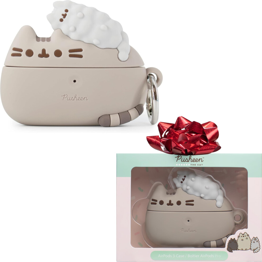 Iface X Pusheen Cute Airpods Pro Case - Silicone Protective Cover [Carabiner Clip Included] [Wireless Charging Compatible Cover] - Pusheen & Stormy 8809827021845