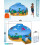 Skywin Air Tent Playhouse para crian  as - 77x50 polegadas infl  veis ??infl  veis ??tendas 2