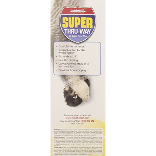 Marshall Ferret Super Thru-Way Small Breeds - See-Through 20' Expandable Ferret Tunnel FT-190 2