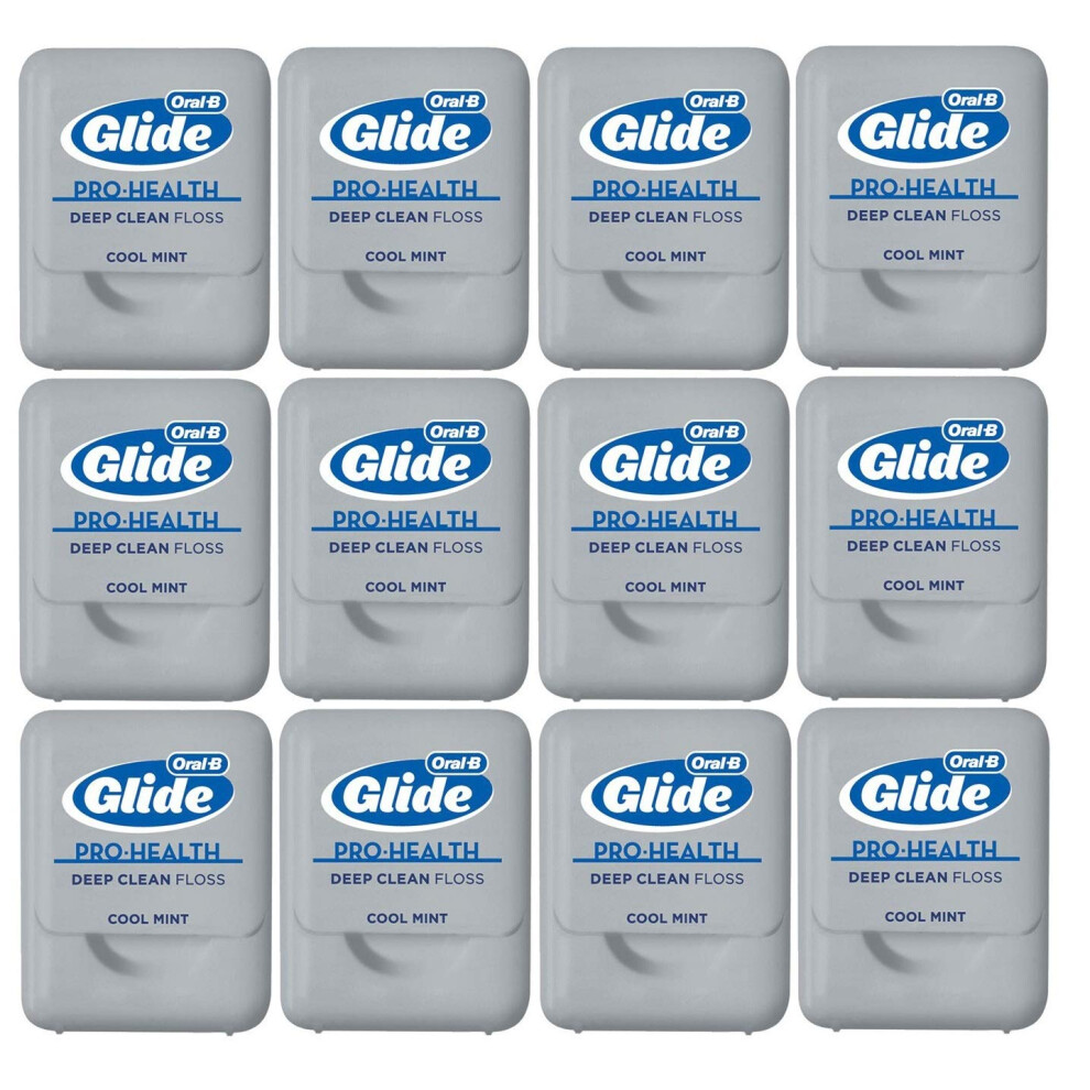 Glide Deep Clean Floss Cool Mint 43.70 Yards (Pack of 12)