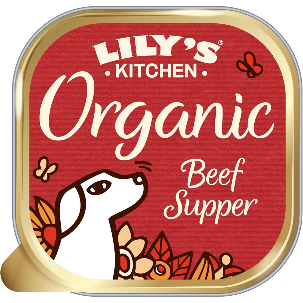 Lily's Kitchen Made With Natural Ingredients Adult Wet Dog Food Tray Organic Beef 11 X 150G