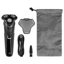 PHILIPS - Rasoio a 3 teste - batteria al litio - Serie 5000 - autonomia 60 mn - grigio carbonio - S5887.10