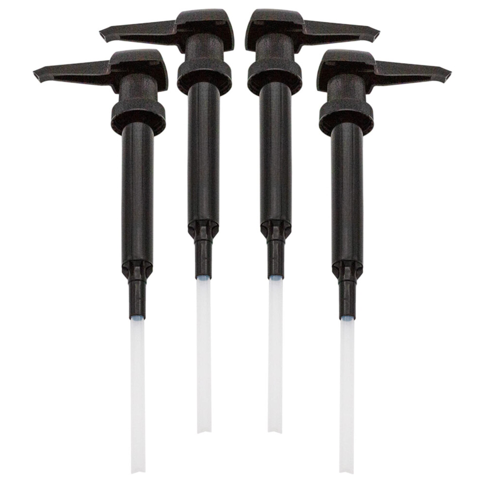 Darware Large Pump Dispenser 38mm Replacement Pumps for Gallon and Half Gallon Bottles (4-Pack  Black); 38-400 Size Heavy Duty Gallon Pump Tops  BPA-F