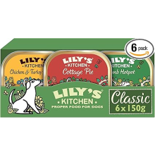 Lily's Kitchen Natural Adult Dog Food Wet Trays - Classic Dinners Multipack - Chicken, Lamb & Beef - Complete Meal Reci