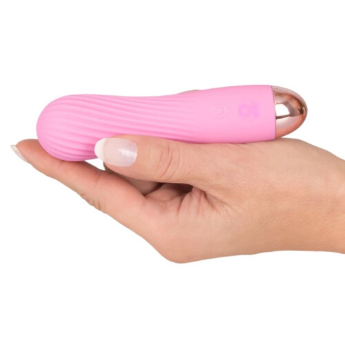 Cuties Pink Mini Grooved Vibrator 1