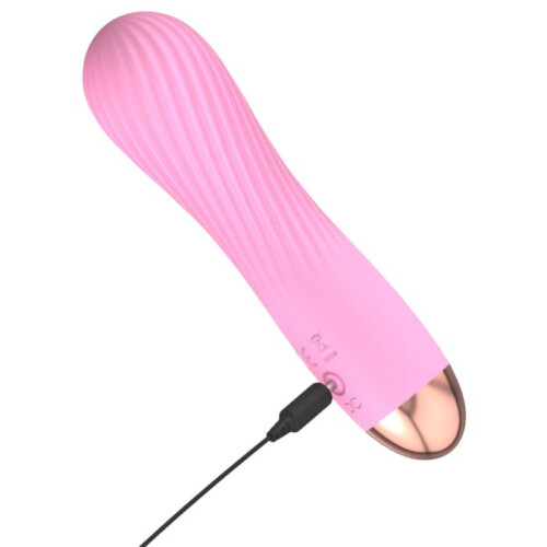 Cuties Pink Mini Grooved Vibrator 2