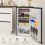 Homcom HOMCOM 91L Freestanding Under Counter Fridge Silver Tone 8