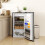 Homcom HOMCOM 91L Freestanding Under Counter Fridge Silver Tone 9