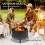 Outsunny Outsunny Portable Fire Pit, 58 cm Round Firepit with Grill Grate, Black 5