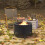 Outsunny Outsunny Portable Fire Pit, 58 cm Round Firepit with Grill Grate, Black 7