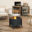 Outsunny Outsunny Portable Fire Pit, 58 cm Round Firepit with Grill Grate, Black 9