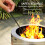 Outsunny Outsunny Round Fire Pit with Grill Net, Stainless Steel Firepit, Silver 6
