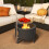 Outsunny Outsunny Portable Fire Pit, 58 cm Round Firepit with Grill Grate, Black 8