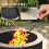 Outsunny Outsunny Portable Fire Pit, 58 cm Round Firepit with Grill Grate, Black 6