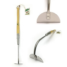 Greenman Traditional Onion Hoe Long Ash Handled Stainless Steel 68cm (27") x 7cm (3")
