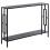 Homcom HOMCOM Industrial Console Table w/ Storage Shelf Black Metal Frame Grey 9