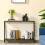 Homcom HOMCOM Industrial Console Table w/ Storage Shelf Black Metal Frame Grey 1