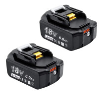 2-pack voor Makita 18v accu 6,0 Ah LXT Li-ion BL1850B BL1830B BL1860B snoerloos, 100% nieuw