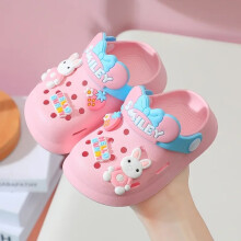 (F25452P, 25-26 (inner 14cm)) Slippers Baby Shoe Sandals Mules Breathable Boys Girls Sandals with Soft Sole for Indoor Outdoor Activities and Anti-Slip Design