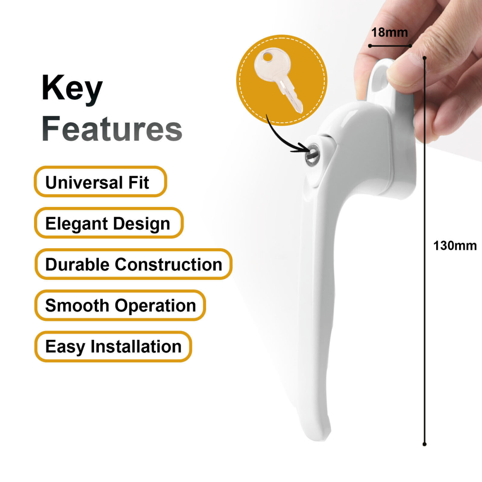 Upvc Universal Window Handle Inline Locking Espag Double Glazing Uk 7594915689328