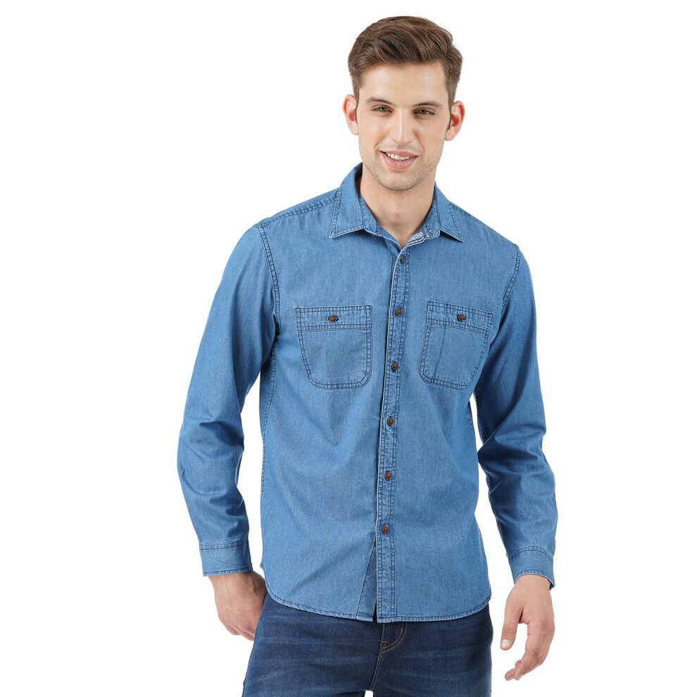 Chemise en jean l  g  re pour homme INKD