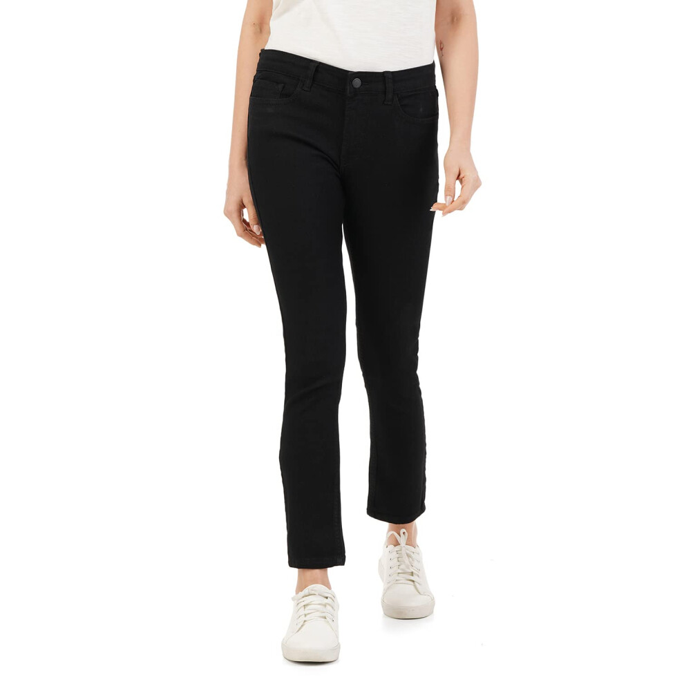 Jean droit pour femme INKD (INKSS23WJN-022_Super Black_34)