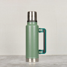(White, 1000ml) New Stanley double-layer stainless steel thermos 1400ml sports kettle handle portable large capacity insulation