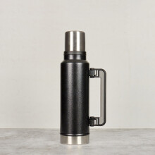 (Green, 1000ml) New Stanley double-layer stainless steel thermos 1400ml sports kettle handle portable large capacity insulation