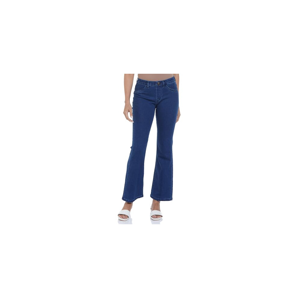 Jean bootcut   vas   INKD pour femme    Taille mi-haute | D  lavage aux enzymes | Style classique 5 poches (INKSS24WJN-406-Sapphire Sky-30)