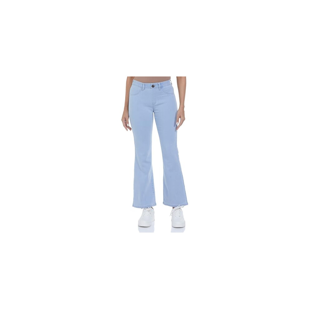 Jean bootcut   vas   INKD pour femme    Taille mi-haute | D  lavage aux enzymes | Style classique 5 poches (INKSS24WJN-406-Seaside Slate-28)