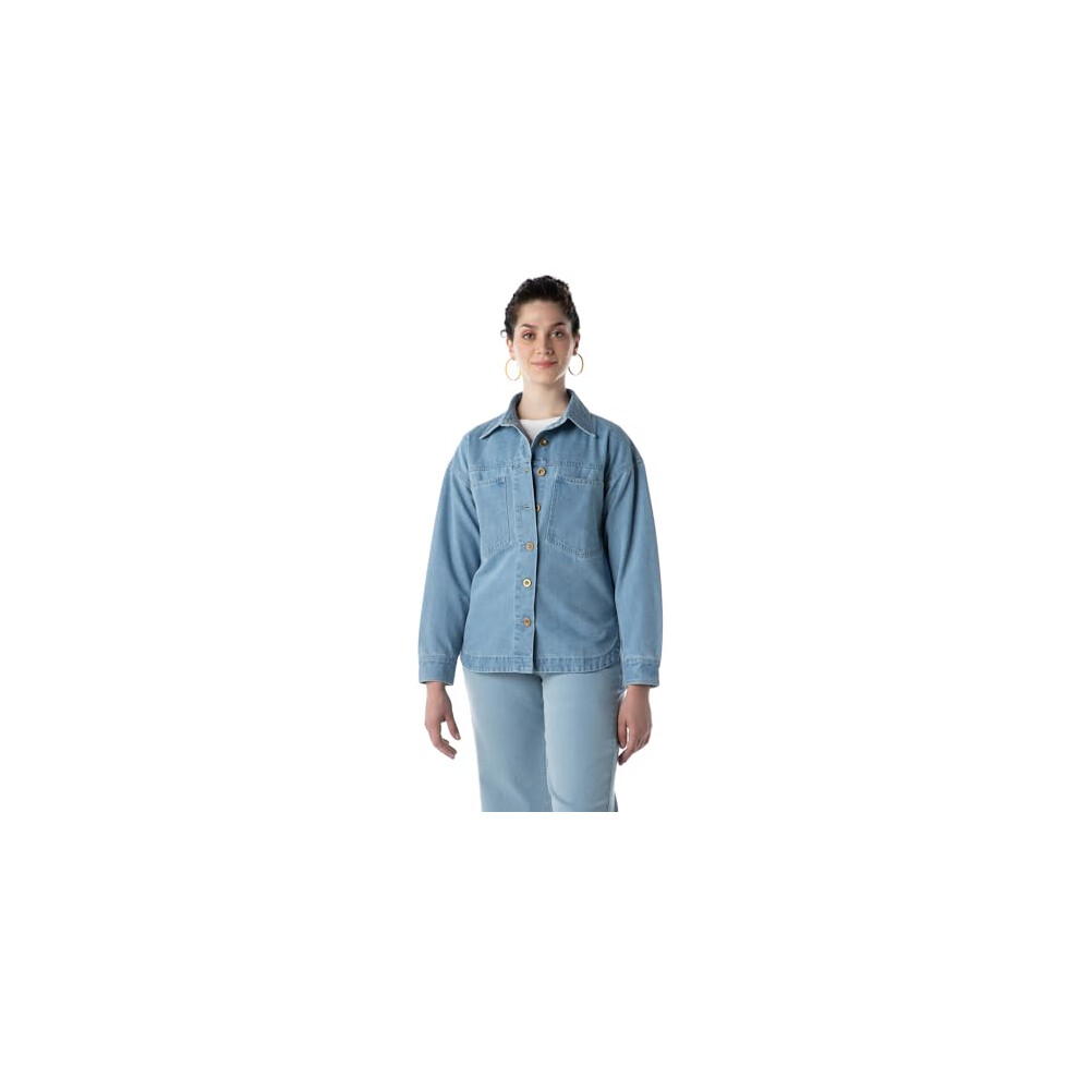Veste en jean INKD pour femme (INKSS24WSHKT-411_Seaside Slate_XXL)