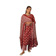 Kurta Set para mulheres || 3 pic kurta for Women (SP-245-247) (Maroon, XL)
