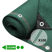 (1x20m, Green) VOUNOT Privacy Netting HDPE Shading Net, 95% Shading Rate