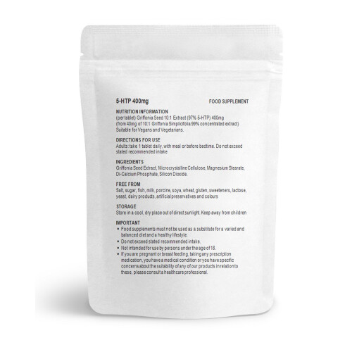 5HTP 400mg - 30 Tablets (V) Stress Anxiety Depression Sleeping Aid, UK 2