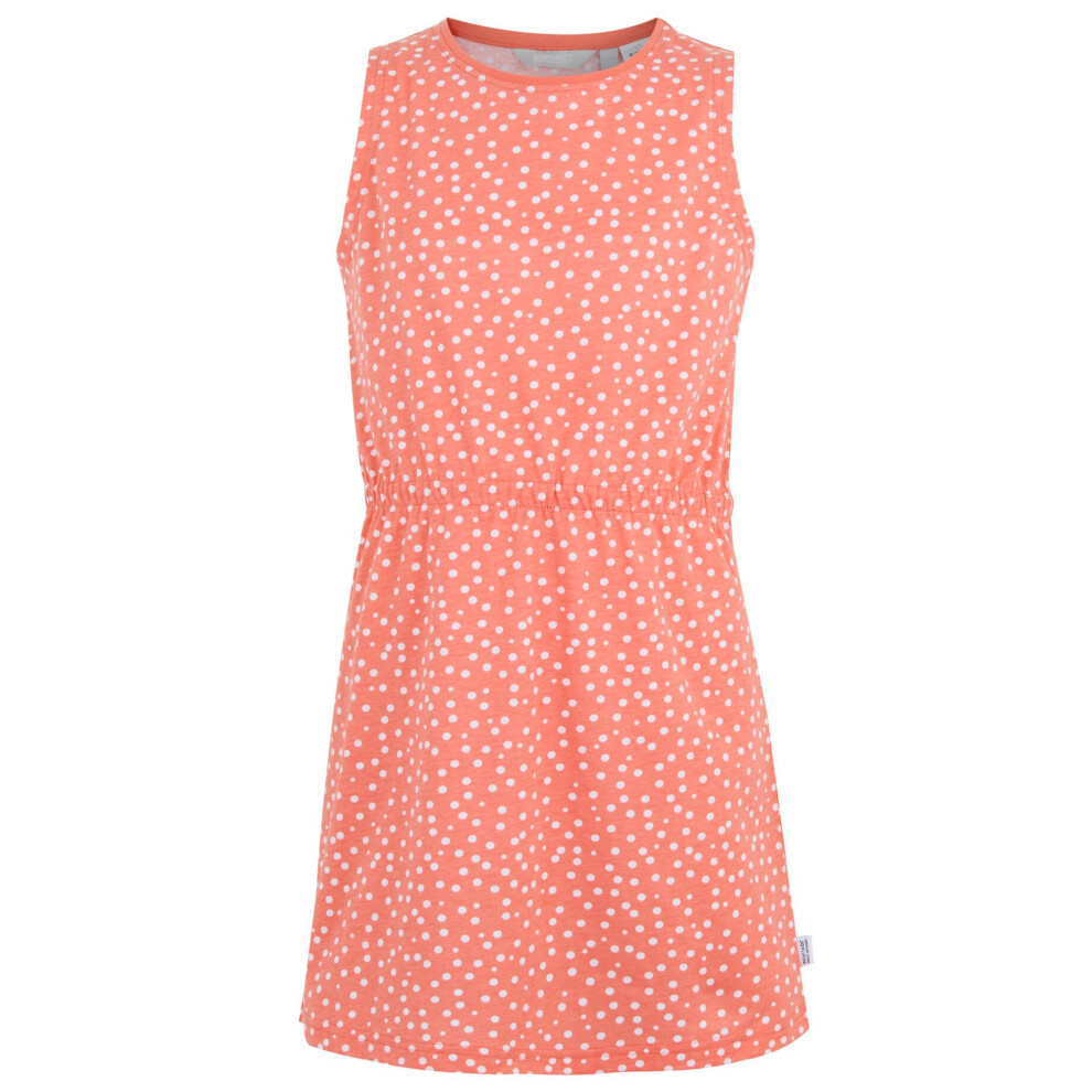 (9-10 Years, Peach Bloom/White) Regatta Girls Beylina Micro-Dot Dress