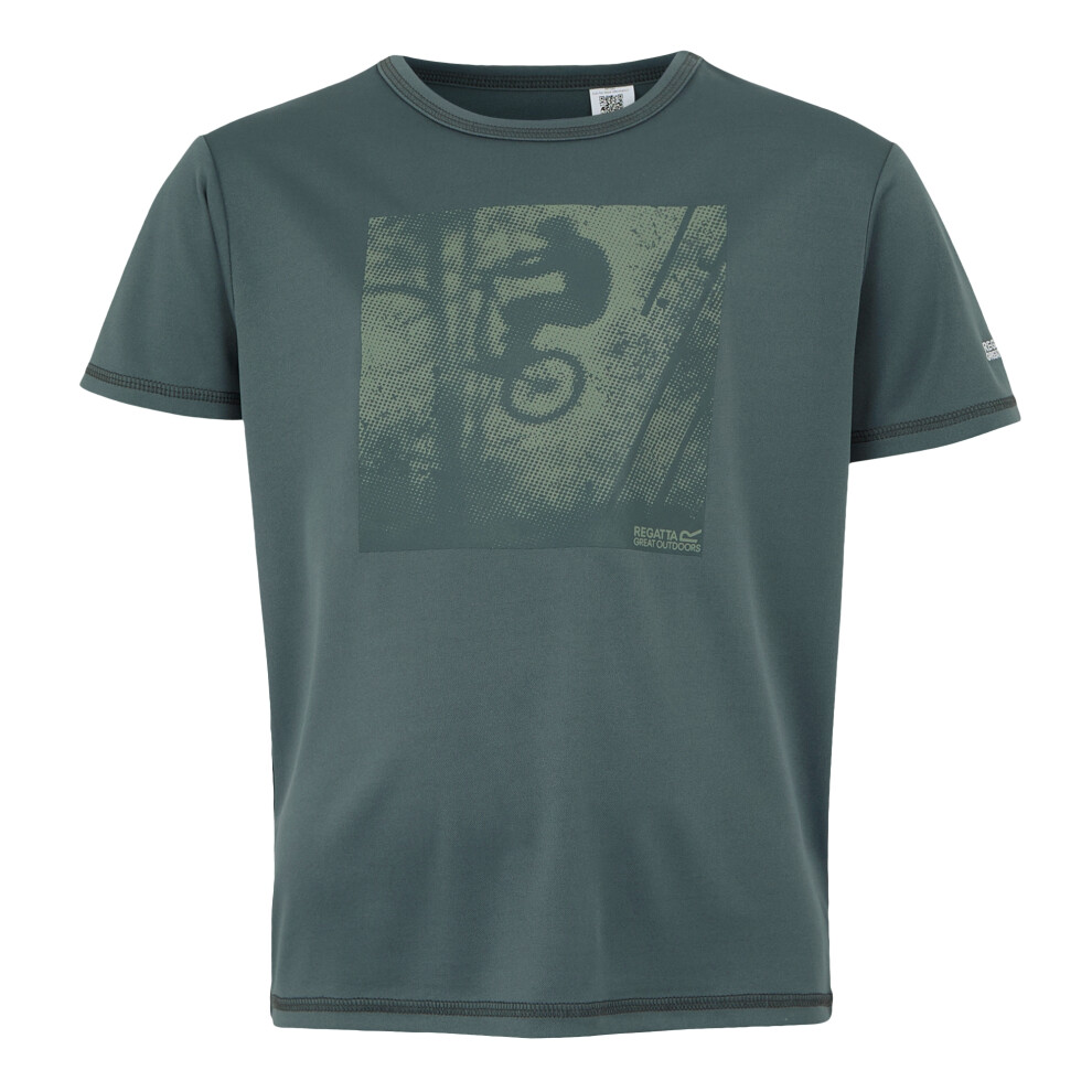 (7-8 Years, Stormy Weather) Regatta Childrens/Kids Alvarado IX Bicycle T-Shirt
