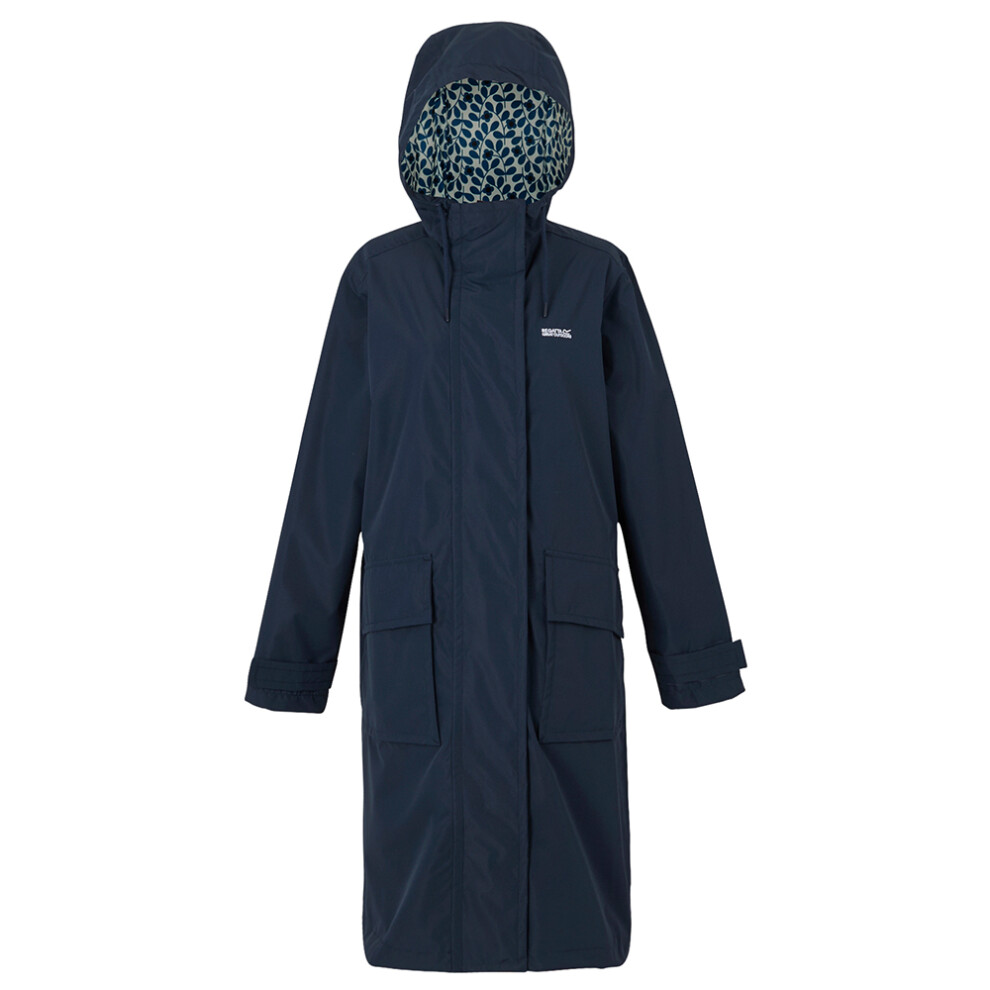 (18 UK, Navy) Regatta Womens/Ladies Orla Kiely Mac II Jasmine Flower Waterproof Jacket