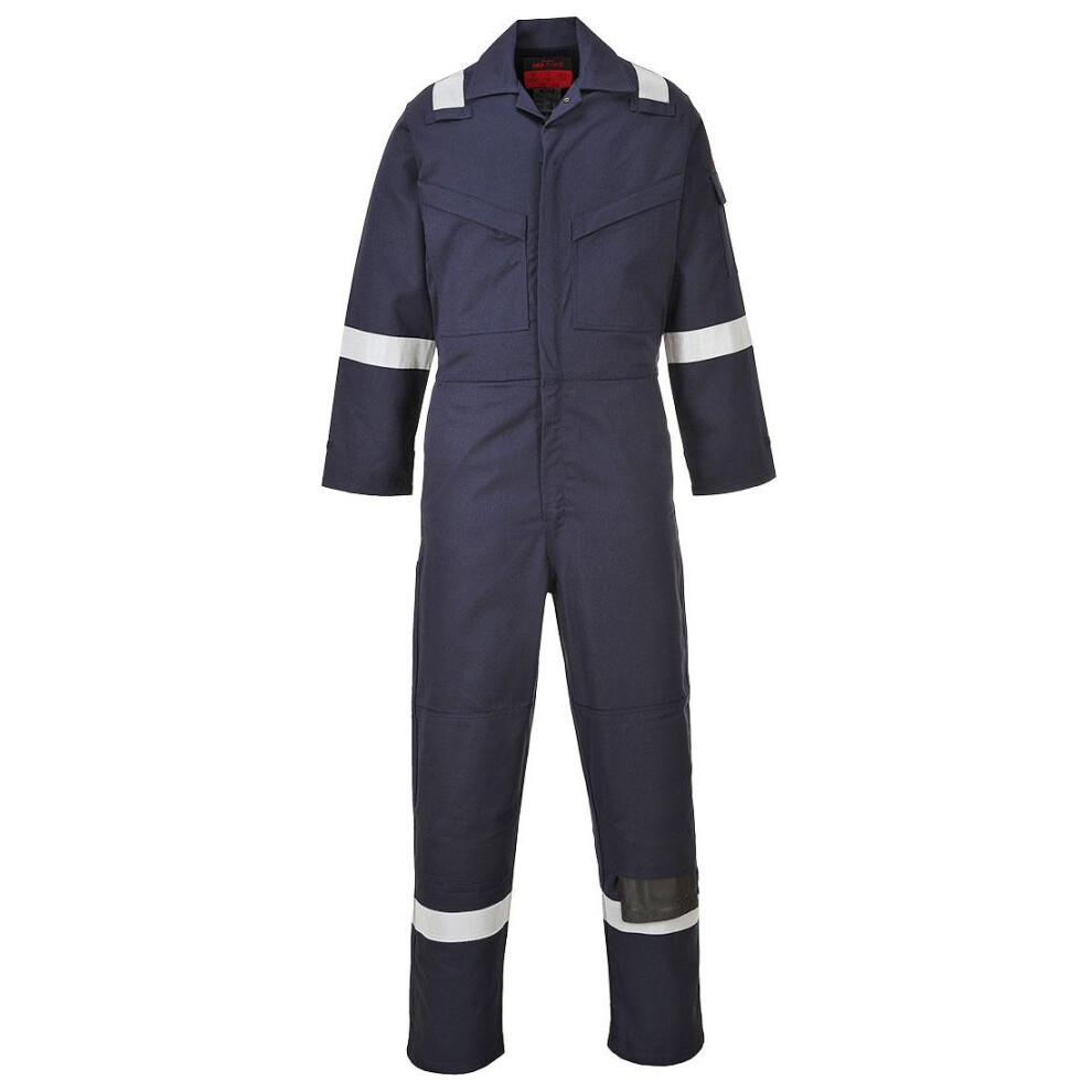 (50R, Navy) Portwest Unisex Adult Araflame Overalls
