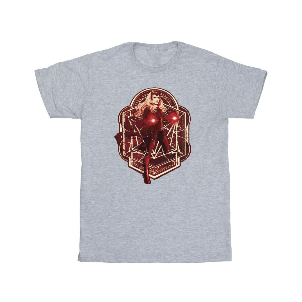 (3XL, Sports Grey) Marvel Mens Doctor Strange Wanda Vintage T-Shirt