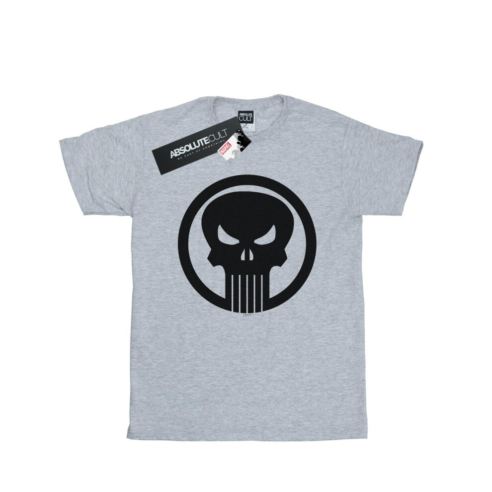 (5-6 Years, Sports Grey) Marvel Boys The Punisher Skull Circle T-Shirt