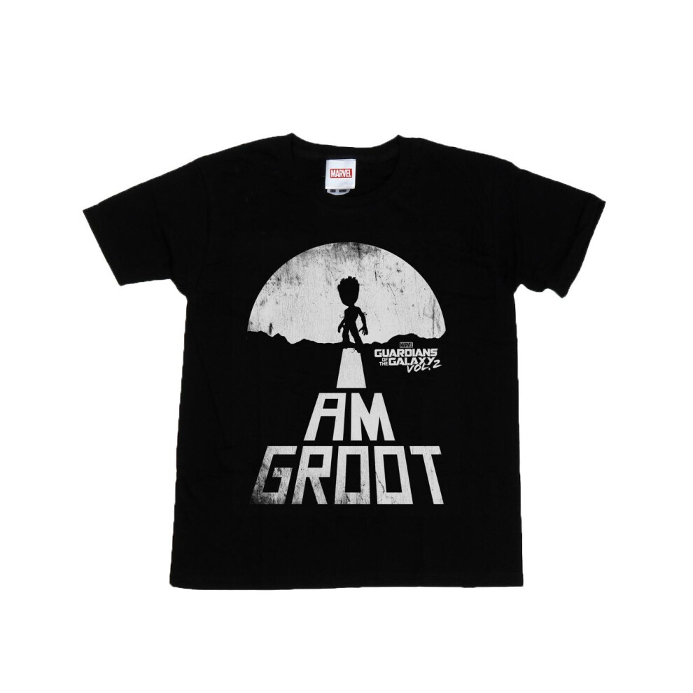 (9-11 Years, Black) Marvel Boys Guardians Of The Galaxy I Am Groot White T-Shirt