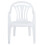 8 x White Stackable Plastic Low Back Garden Chairs For Patios 1