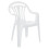 12 x White Stackable Plastic Low Back Garden Chairs For Patios 2