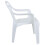 12 x White Stackable Plastic Low Back Garden Chairs For Patios 3