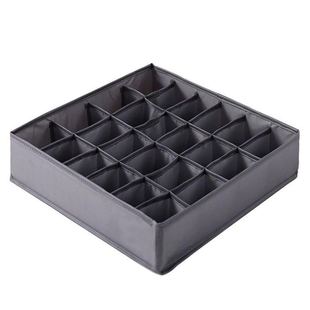 (dark grey) Underwear Bra Storage Box Drawer Organizer Wardrobe Drawer Divider Clothe Storage Box For Scarfs Socks Bra Organizador